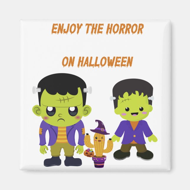 Green Halloween Magnet (Front)