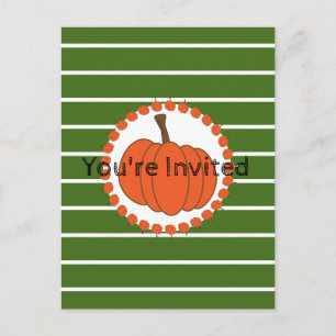 Green Halloween Party Invitation Postcard