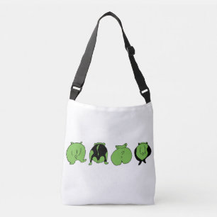 Green Hamster Butts Crossbody Bag