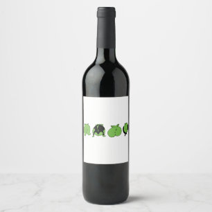 Green Hamster Butts Wine Label