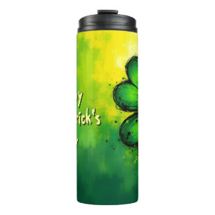 Green, Happiness & Joy - Happy St. Patrick's Day! Thermal Tumbler