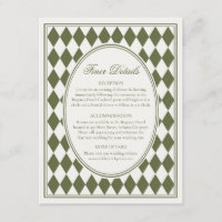 Green Harlequin Chequered Finer Details Wedding