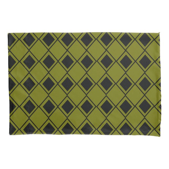 Green Harlequin  Pillowcase (Front)