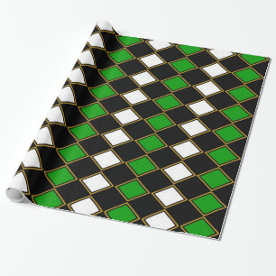 Green Harlequin Wrapping Paper