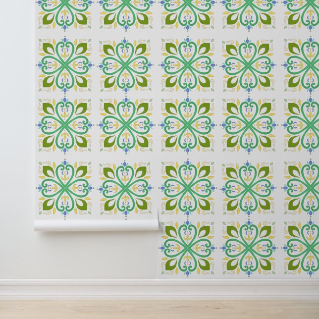 Green Harmony Mandala Boho Wallpaper (Application)