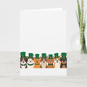 Green Hat Dogs St Patricks Day Card