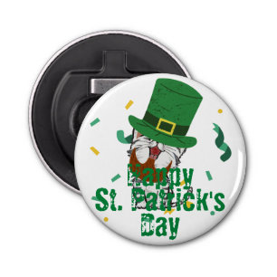 Green hat lucky Shamrock St. Patrick's Day Bottle Opener