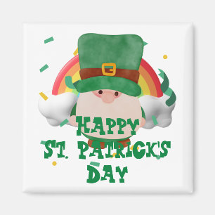 Green hat lucky Shamrock St. Patrick's Day Magnet