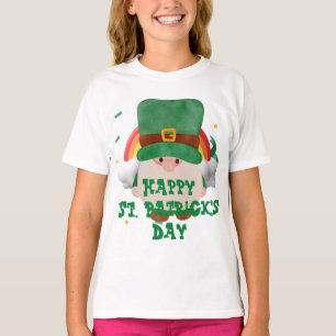 Green hat lucky Shamrock St. Patrick's Day T-Shirt
