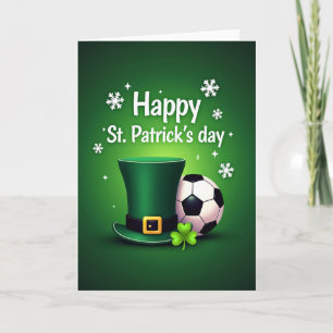 Green Hat Shamrock Pattern Card