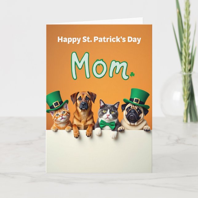 Green Hats Animal Pattern Card (Front)