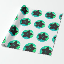 Green Hawaiian Flower Pattern