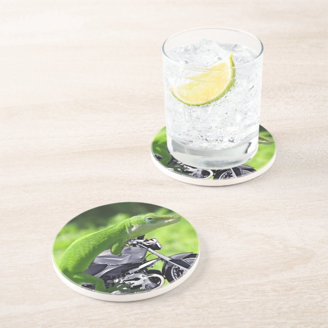 Green Hawaiian Gecko Coaster (Side)