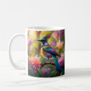 Green Headed Jay Fantasy Bird Coffee Mug