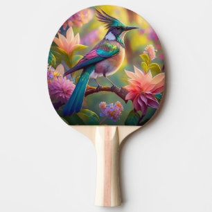 Green Headed Jay Fantasy Bird Ping Pong Paddle