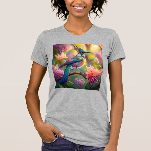 Green Headed Jay Fantasy Bird T-Shirt (Front)