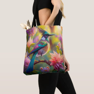 Green Headed Jay Fantasy Bird Tote Bag