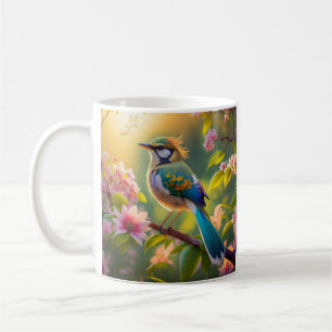 Green Headed Teal Winged Fantasy Bird Coffee Mug