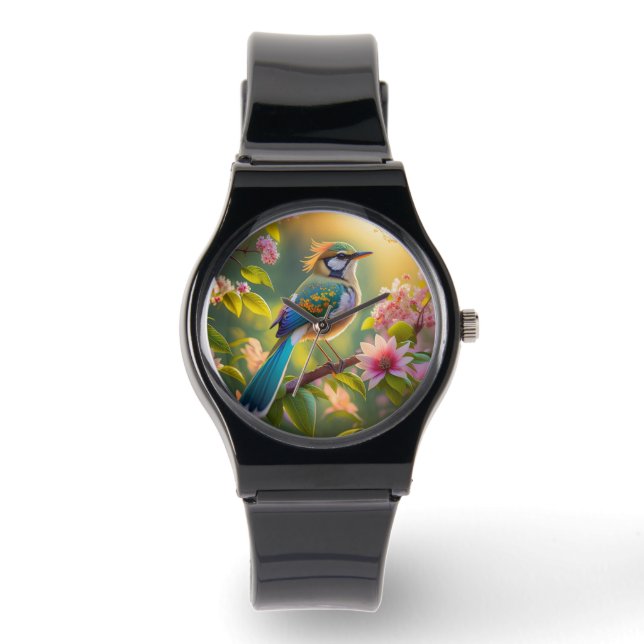 Green Headed Teal Winged Fantasy Bird Watch (Front)