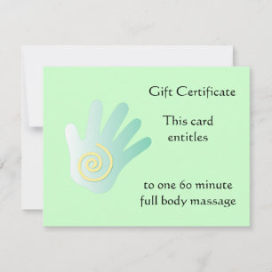 Green Healing Hand Gift Certificate