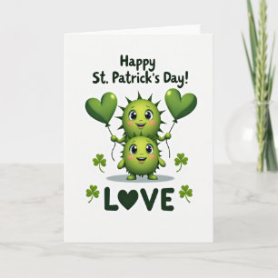 Green Heart Balloon Love Card