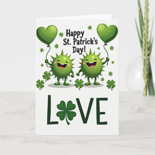 Green Heart Balloons Card