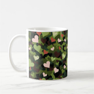 Green Heart Camouflage Coffee Mug
