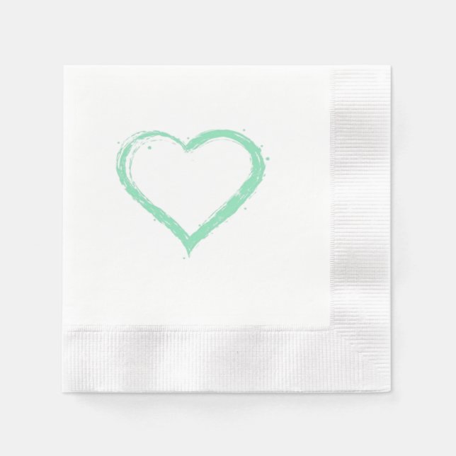 Green Heart Essential Napkin (Front)