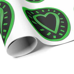 Green Heart for Greens 2 Wrapping Paper