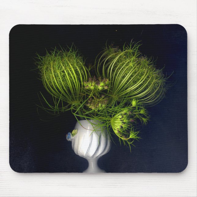 Green heart in black mouse pad (Front)