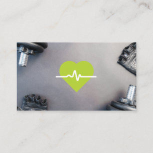 Green Heart Monitor Gym Equipment Appointment Card