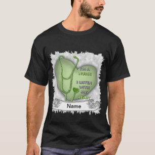 Green Heart Nurse  T-Shirt