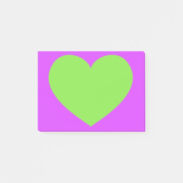 Green Heart Post-it Notes (Front)