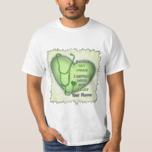 Green Heart RN Registered Nurse T-Shirt