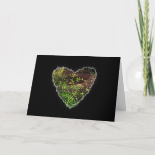 Green Heart Romance Valentine Love Holiday Card