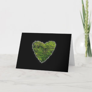 Green Heart Romance Valentine Love Holiday Card