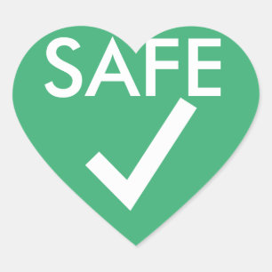Green Heart Safe Food for Special Diets Sticker