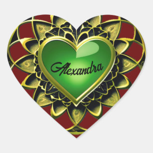 Green Heart Sticker