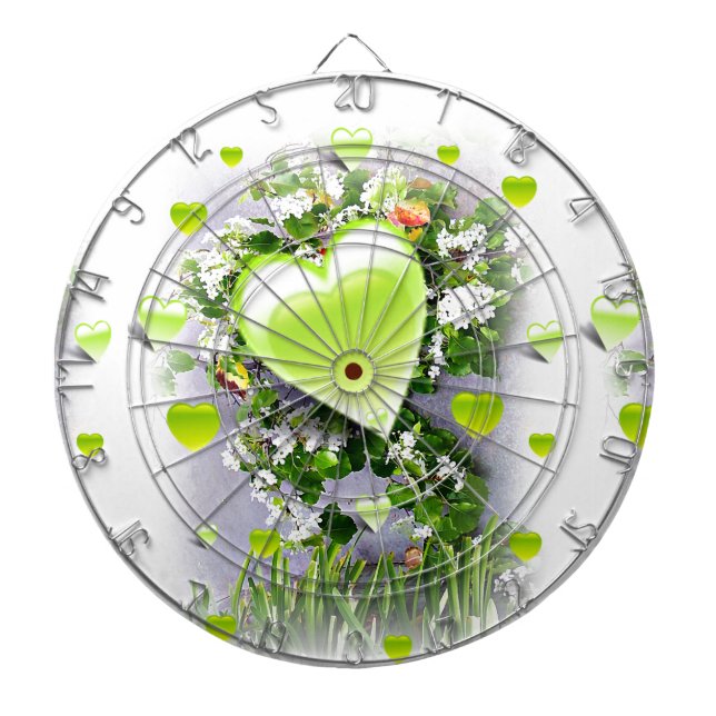 Green Hearts of Love_ Dartboard (Front)