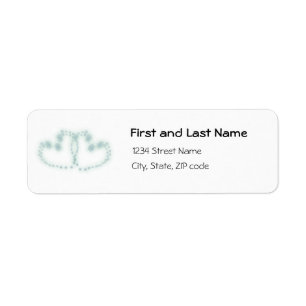Green Hearts Return Address Label