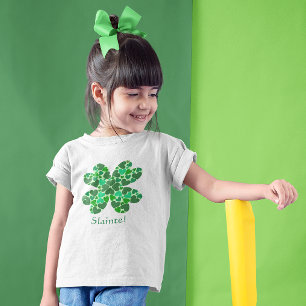 Green Hearts Shamrock St. Patrick's Customisable T-Shirt