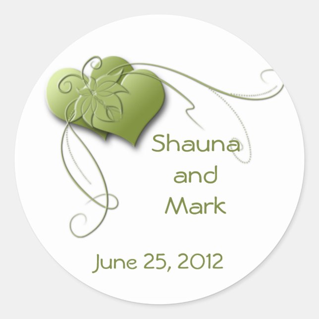 Green Hearts Sticker (Front)