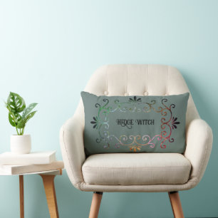 Green HedgeWitch Pretty Elegant Personal Lumbar Cushion