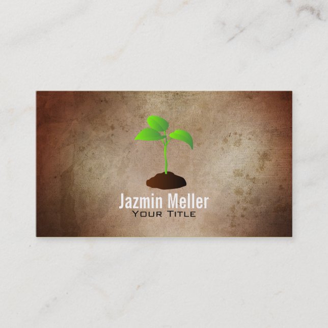 Green Herb Business Cards (Front)