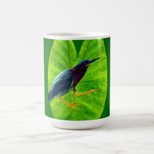 Green heron coffee mug