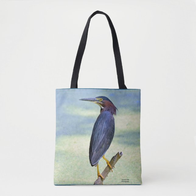 Green Heron Tote Bag (Front)
