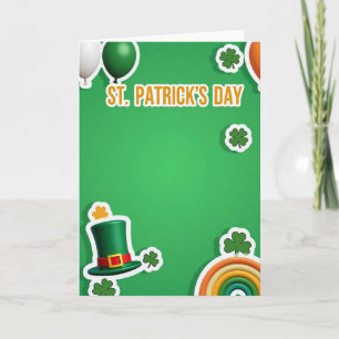 Green Hexagon St Patricks Card
