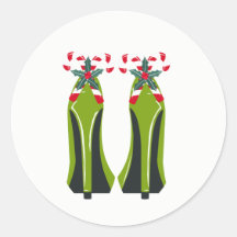 Green High Heels with Candy Canes