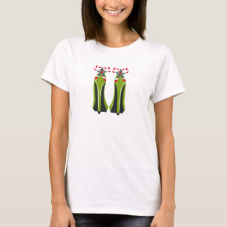 Green High Heels with Candy Canes T-Shirt