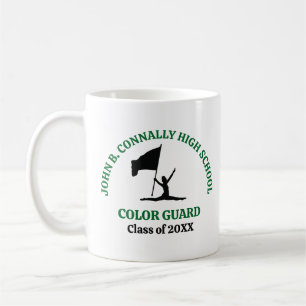 Green High School Color Guard Personalized Coffee Mug